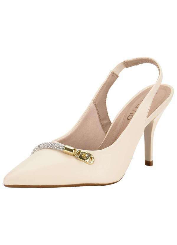 Beira Rio - Sapato Feminino Salto Fino Beira Rio 41221489 - Natural