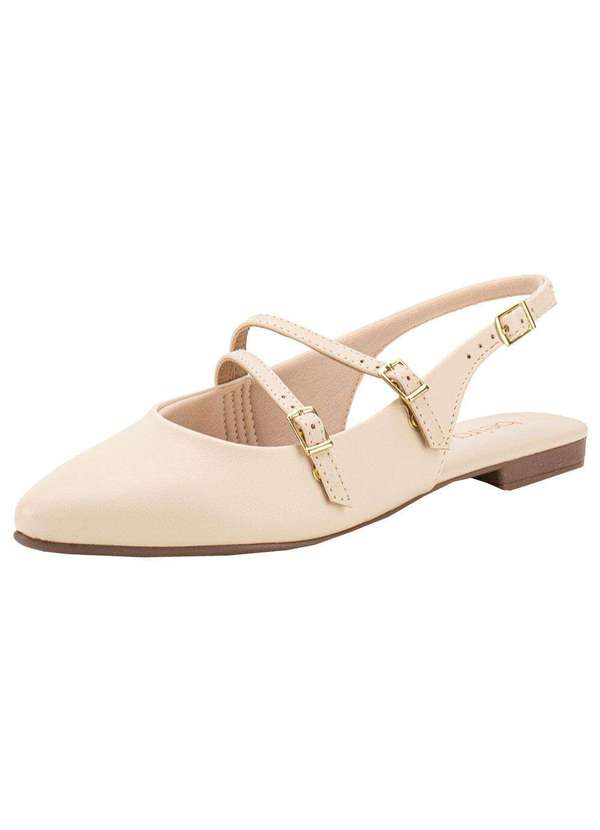 Beira Rio - Sapato Feminino Salto Grosso Beira Rio 41341012 - Marfim