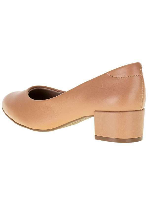 Beira Rio - Sapato Feminino Salto Grosso Beira Rio - 4301100 - Bege 3