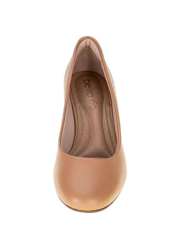 Beira Rio - Sapato Feminino Salto Grosso Beira Rio - 4301100 - Bege 5