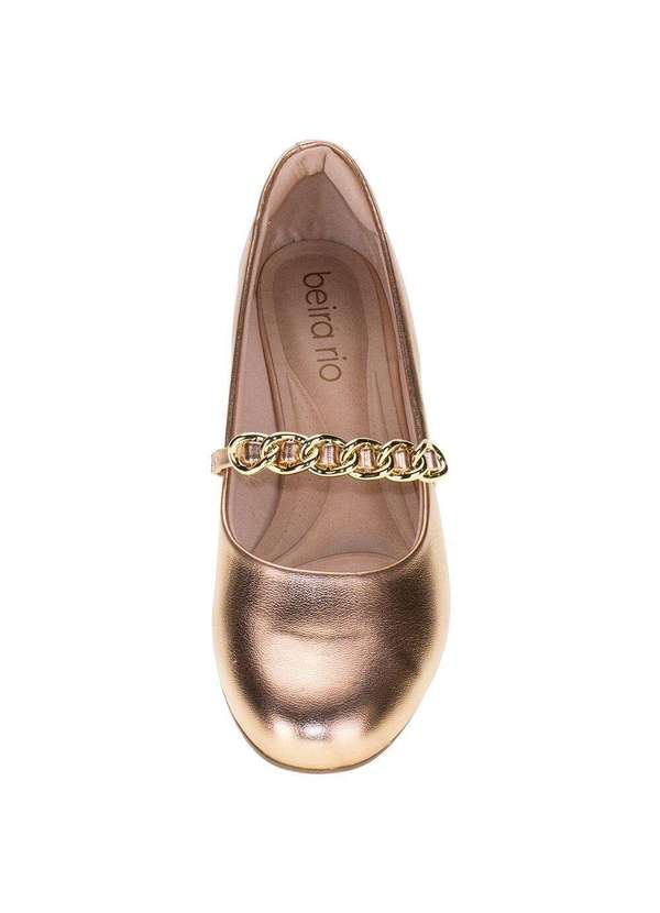 Beira Rio - Sapato Feminino Salto Grosso Beira Rio 4301108 - Bronze 5