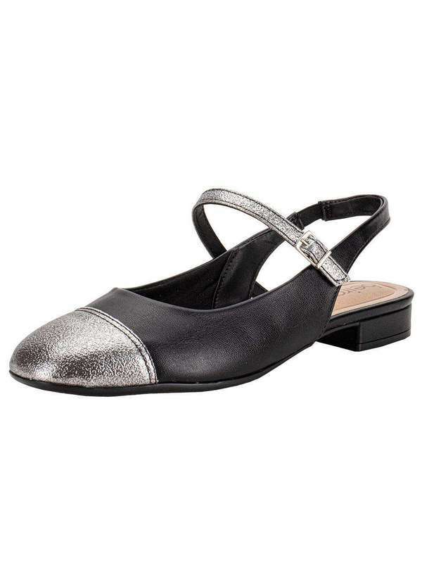Beira Rio - Sapato Feminino Salto Grosso Beira Rio 4318105 - Preto/Cinza