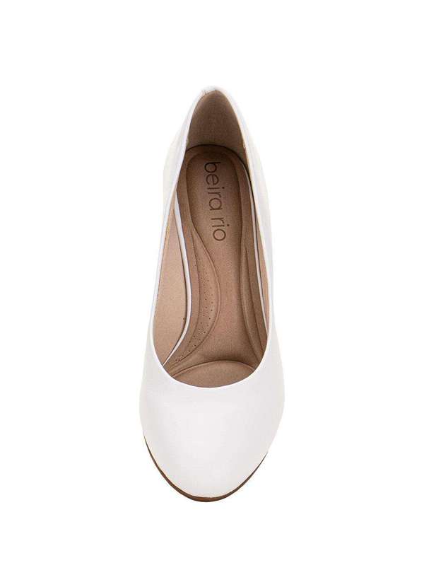 Beira Rio - Sapato Feminino Salto Grosso Beira Rio 4777409 Branco 5
