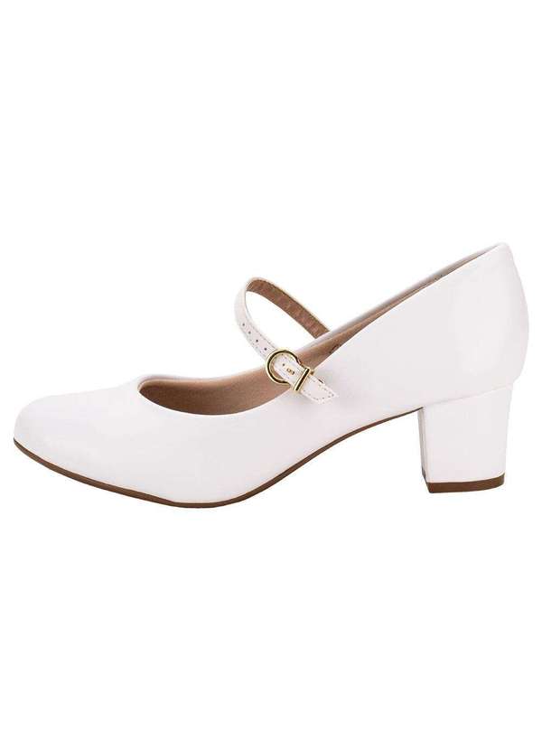 Beira Rio - Sapato Feminino Salto Grosso Beira Rio 4777475 - Branco 2