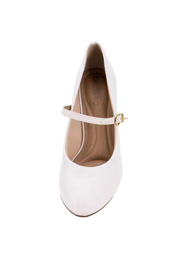 Beira Rio - Sapato Feminino Salto Grosso Beira Rio 4777475 - Branco 5