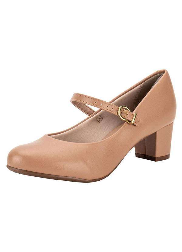 Beira Rio - Sapato Feminino Salto Grosso Beira Rio 4777475 - Salmão