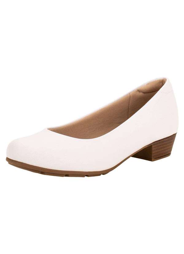 Modare - Sapato Feminino Salto Grosso Modare 7032500 - Branco