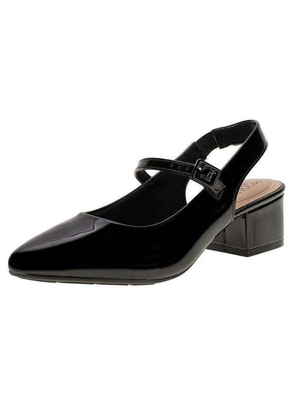 Modare - Sapato Feminino Salto Grosso Modare 7340125 - Verniz/Preto