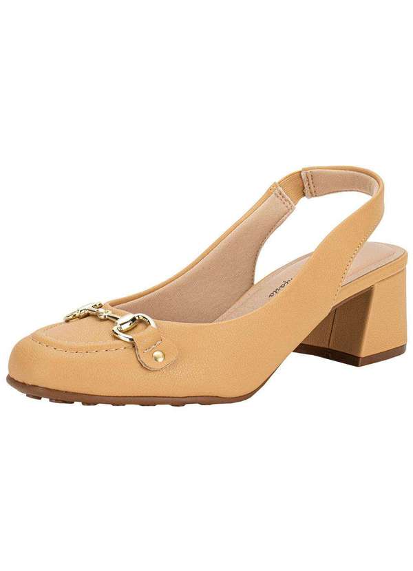 Modare - Sapato Feminino Salto Grosso Modare 7373116 - Bege