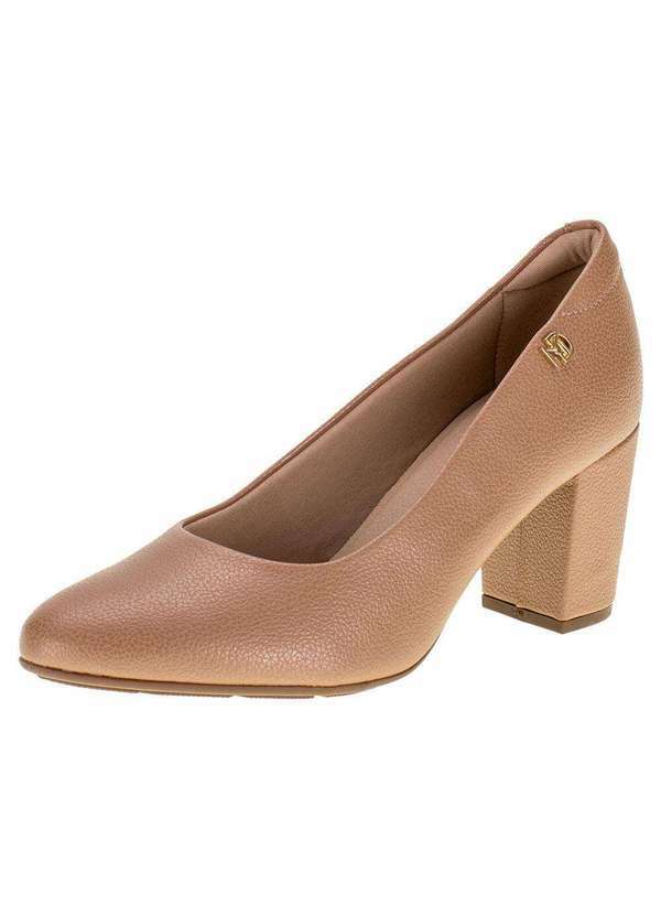 Modare - Sapato Feminino Salto Grosso Modare - 7377105 - Salmão