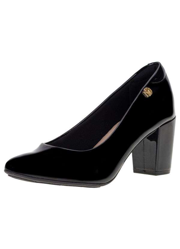 Modare Sapato Feminino Salto Grosso Modare 7377105 Verniz/Preto