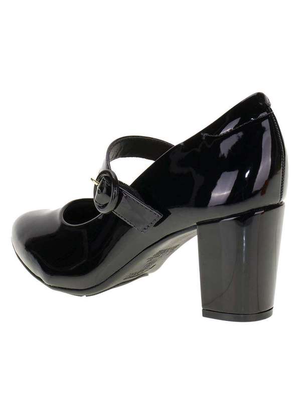 Modare - Sapato Feminino Salto Grosso Modare 7377106 - Verniz/Preto 3