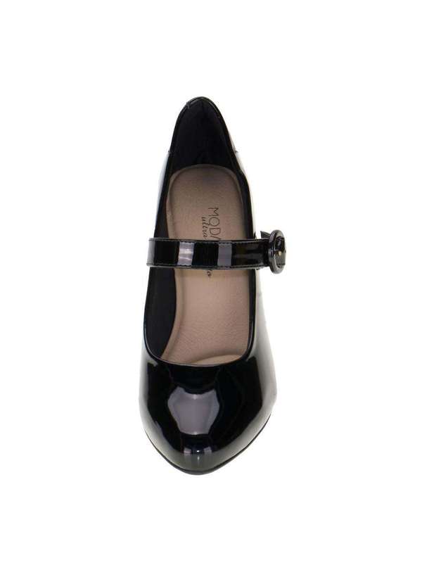 Modare - Sapato Feminino Salto Grosso Modare 7377106 - Verniz/Preto 5