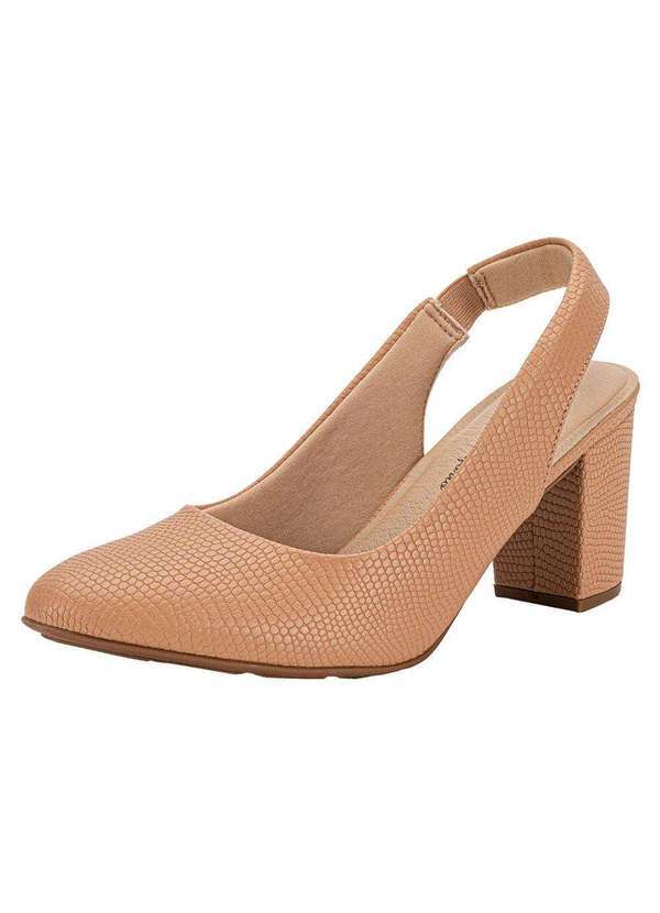Modare - Sapato Feminino Salto Grosso Modare 7377120 - Salmão