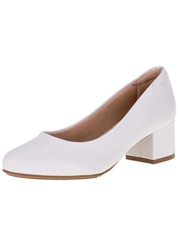 Modare - Sapato Feminino Salto Grosso Modare - 7388100 - Branco