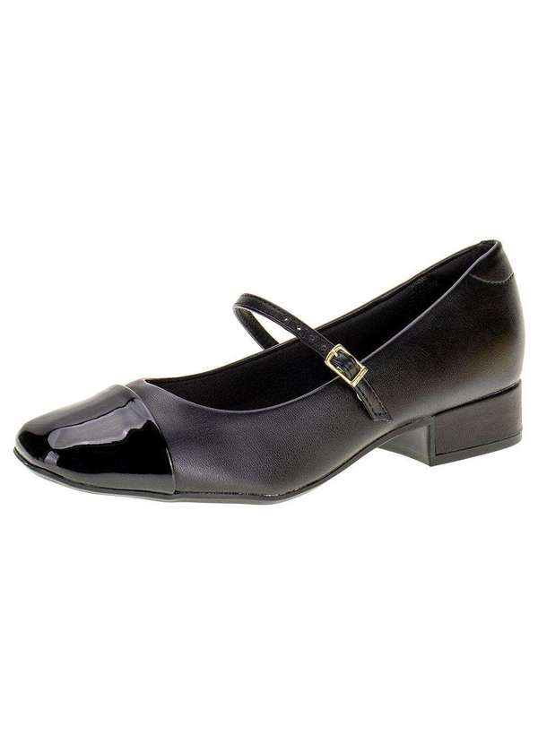 Moleca - Sapato Feminino Salto Grosso Moleca - 5795103 - Preto