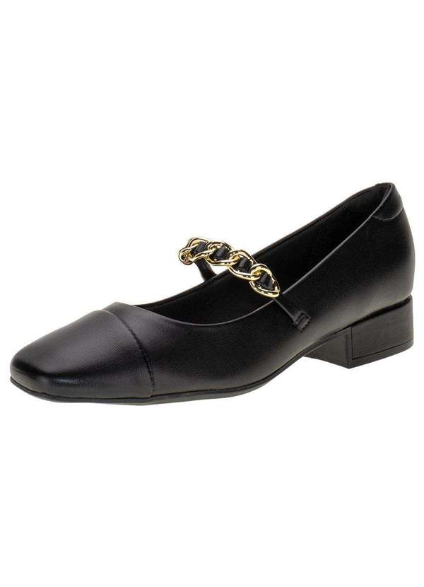 Moleca - Sapato Feminino Salto Grosso Moleca - 5795104 - Preto