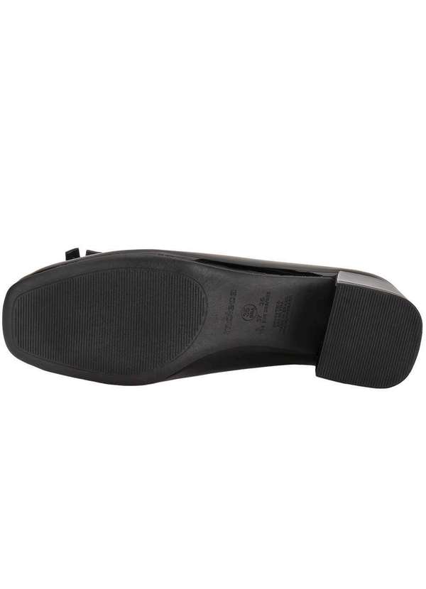 Moleca - Sapato Feminino Salto Grosso Moleca 5822103 - Verniz/Preto 4