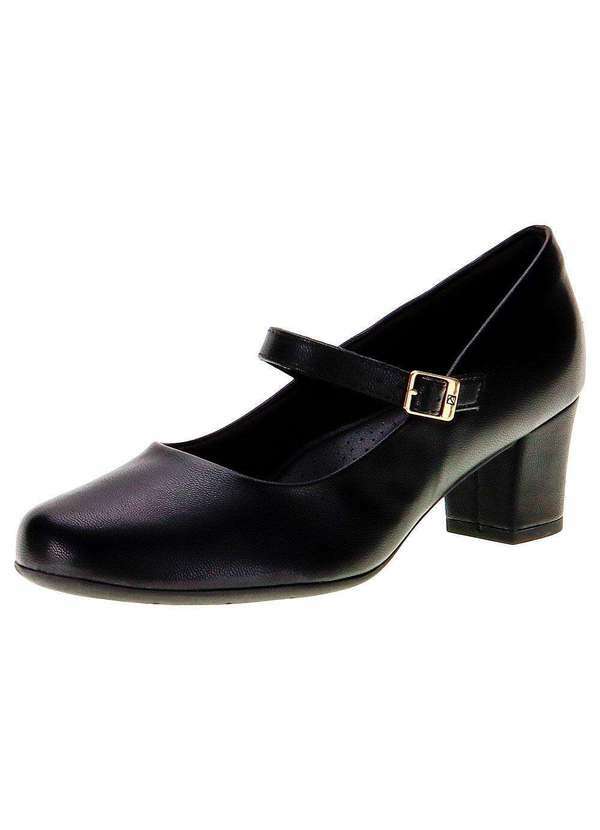 Piccadilly - Sapato Feminino Salto Grosso Piccadilly - 1100163 - Preto