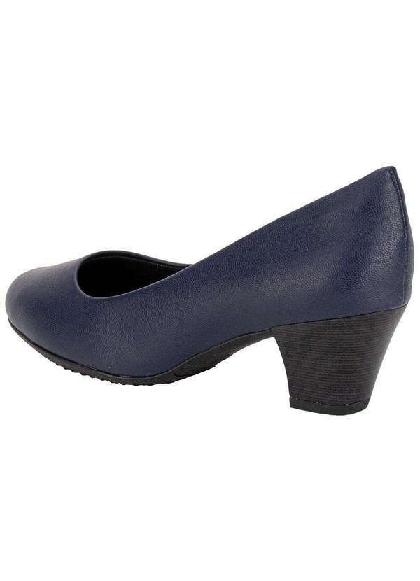 Piccadilly - Sapato Feminino Salto Grosso Piccadilly 110120 Marinho 3