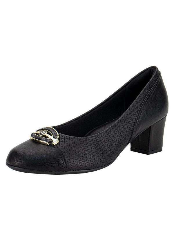 Piccadilly - Sapato Feminino Salto Grosso Piccadilly 110183 - Preto