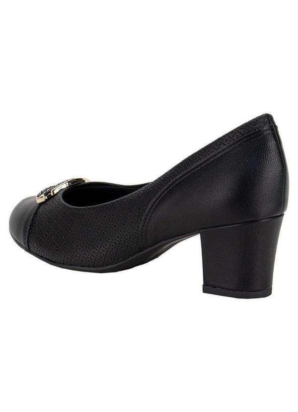 Piccadilly - Sapato Feminino Salto Grosso Piccadilly 110183 - Preto 3