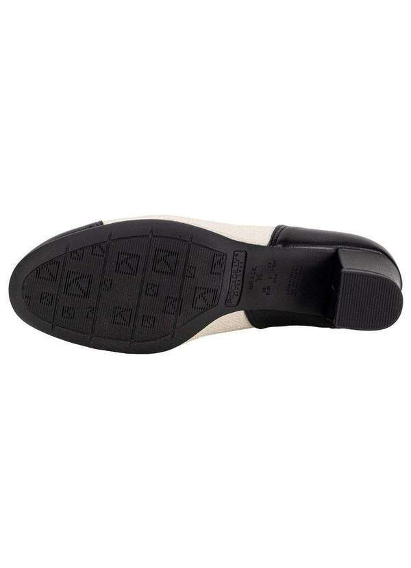 Piccadilly - Sapato Feminino Salto Grosso Piccadilly 110183 - Preto/Bege 4