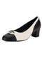 Piccadilly - Sapato Feminino Salto Grosso Piccadilly 110183 - Preto - variação: - Preto/Bege