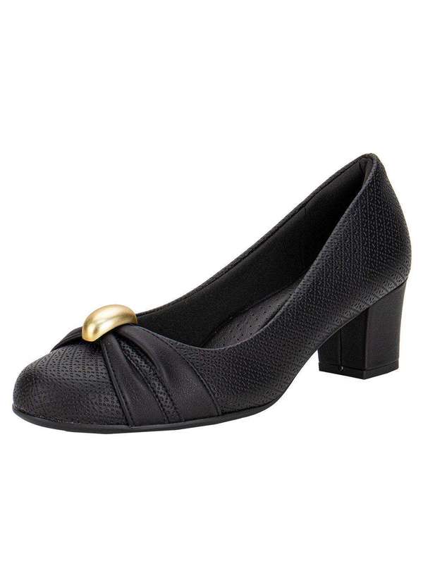 Piccadilly - Sapato Feminino Salto Grosso Piccadilly 110184 Preto