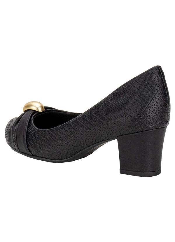 Piccadilly - Sapato Feminino Salto Grosso Piccadilly 110184 Preto 3