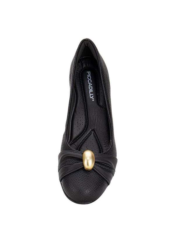 Piccadilly - Sapato Feminino Salto Grosso Piccadilly 110184 Preto 5