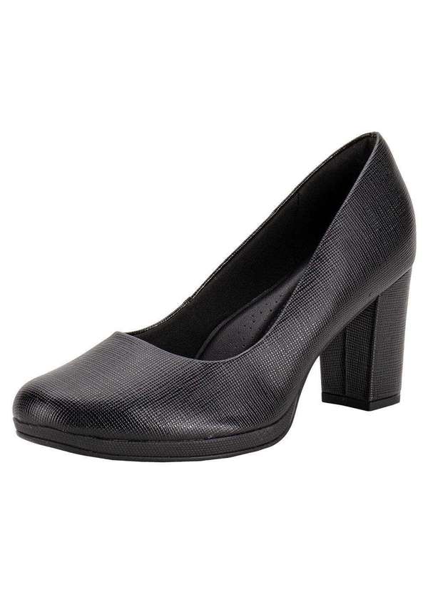 Piccadilly Sapato Feminino Salto Grosso Piccadilly 130185 Preto