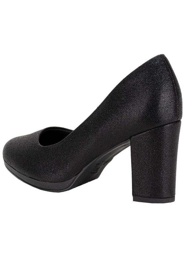 Piccadilly - Sapato Feminino Salto Grosso Piccadilly 130185 Preto 01 3