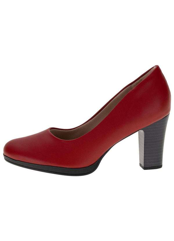 Piccadilly - Sapato Feminino Salto Grosso Piccadilly 130196 Vermelho 2
