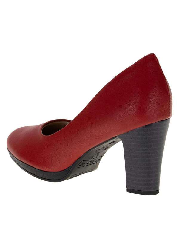 Piccadilly - Sapato Feminino Salto Grosso Piccadilly 130196 Vermelho 3
