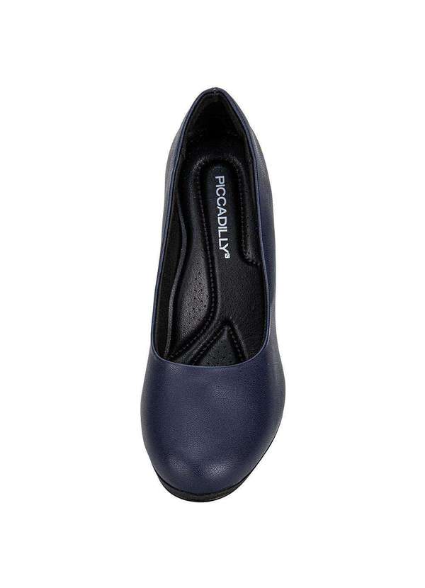 Piccadilly - Sapato Feminino Salto Grosso Piccadilly 130196 Marinho 5