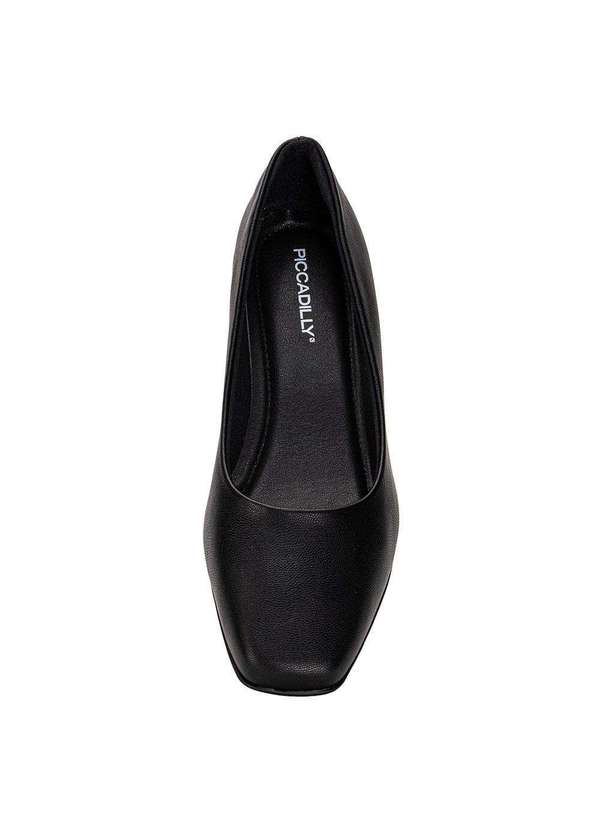 Piccadilly - Sapato Feminino Salto Grosso Piccadilly 160055 - Preto 01 5