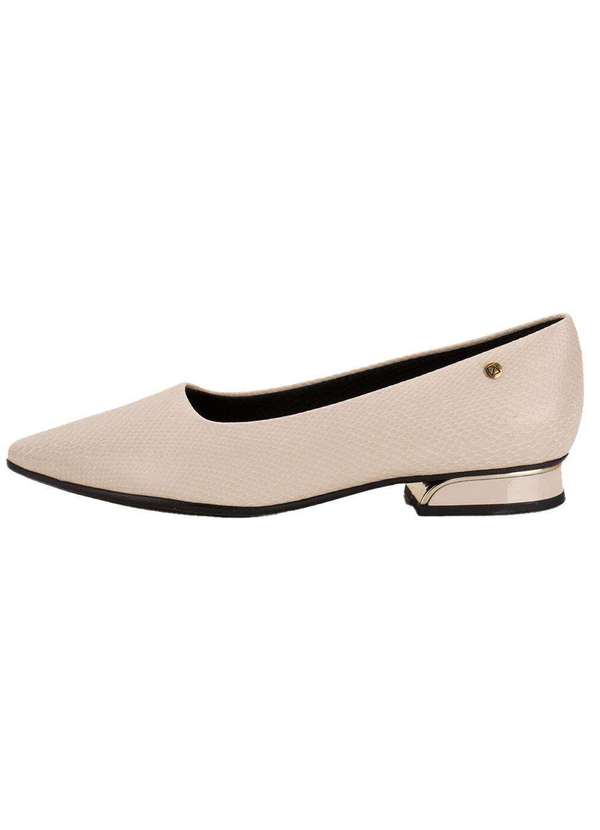 Piccadilly - Sapato Feminino Salto Grosso Piccadilly 279004 - Marfim 2