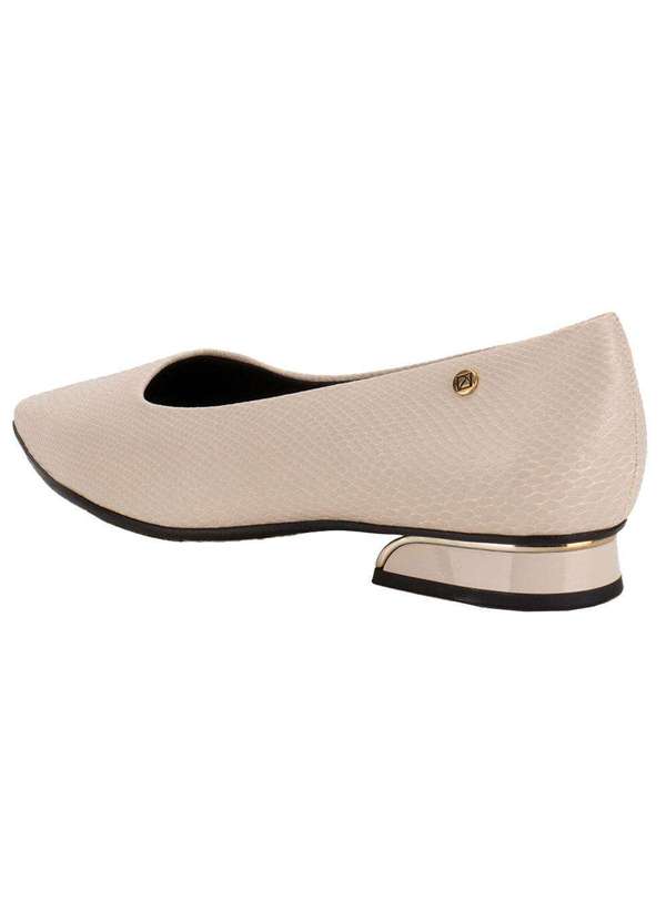 Piccadilly - Sapato Feminino Salto Grosso Piccadilly 279004 - Marfim 3