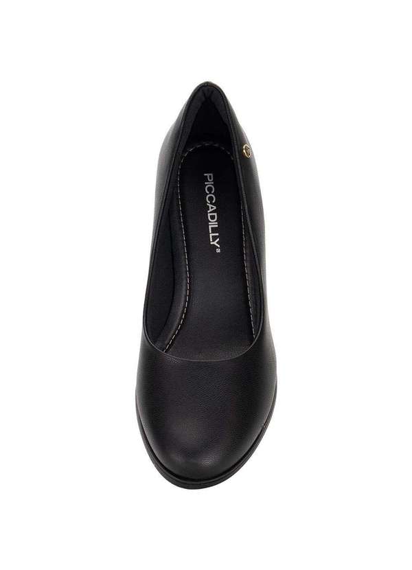 Piccadilly - Sapato Feminino Salto Grosso Piccadilly 654007 - Preto 5