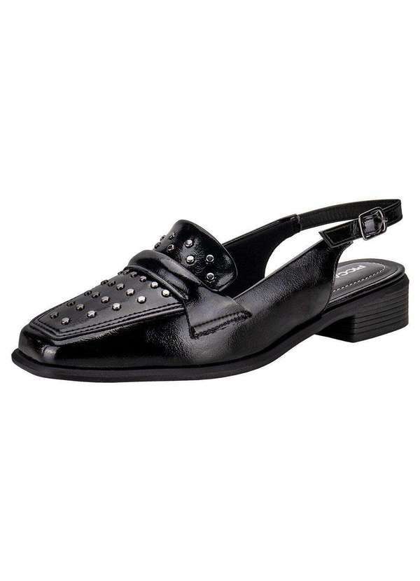 Piccadilly - Sapato Feminino Salto Grosso Piccadilly 662003 - Verniz/Preto
