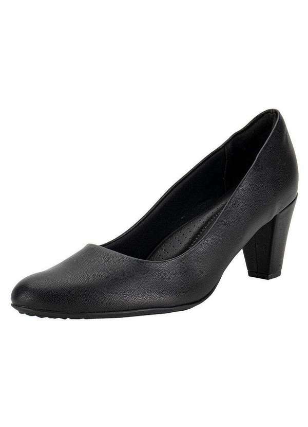 Piccadilly - Sapato Feminino Salto Grosso Piccadilly 700061 - Preto
