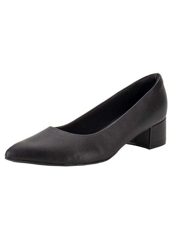 Piccadilly - Sapato Feminino Salto Grosso Piccadilly 739015 - Preto