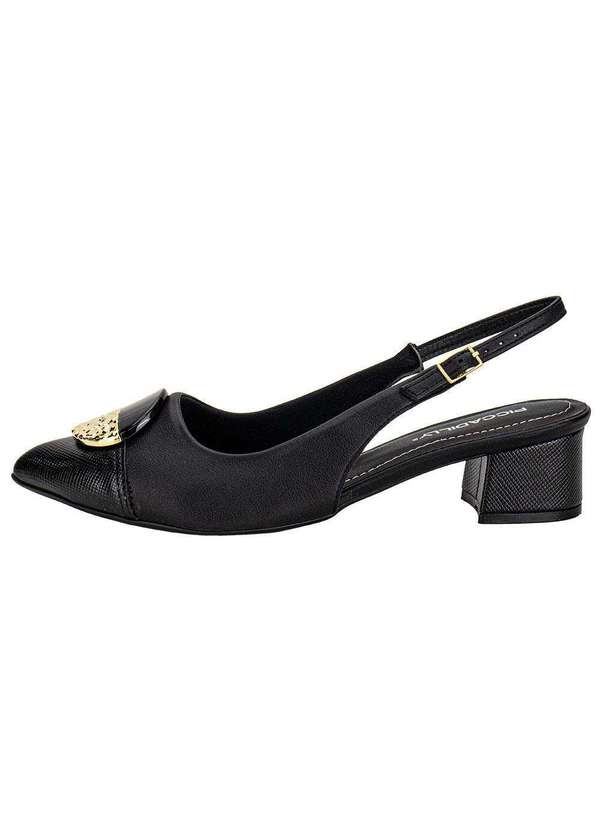Piccadilly - Sapato Feminino Salto Grosso Piccadilly 739091 - Preto 2