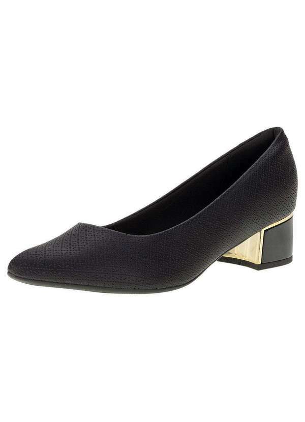 Piccadilly - Sapato Feminino Salto Grosso Piccadilly - 739115 - Preto 01