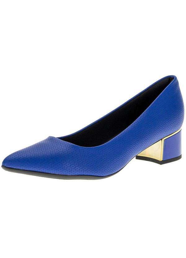 Piccadilly - Sapato Feminino Salto Grosso Piccadilly - 739115 - Azul