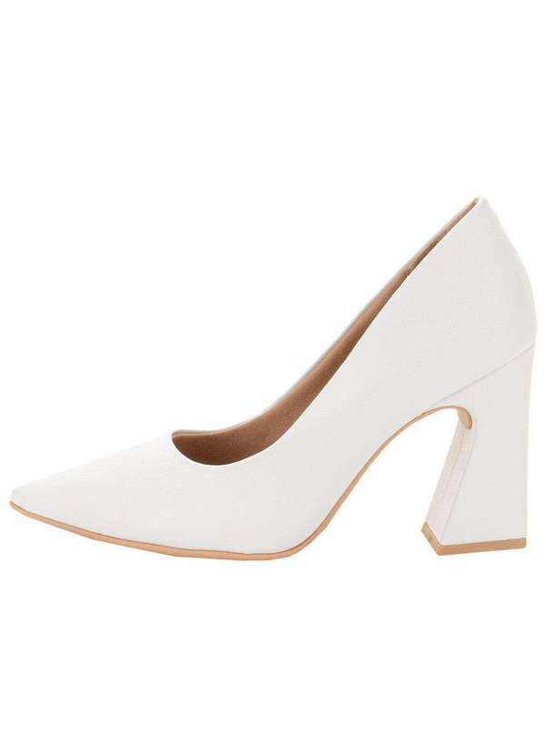 Piccadilly - Sapato Feminino Salto Grosso Piccadilly 749101 - Branco 2