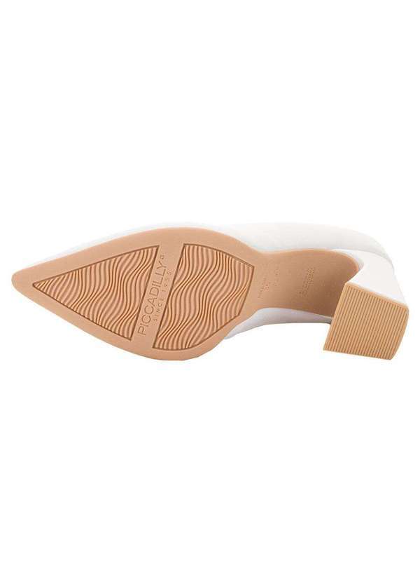 Piccadilly - Sapato Feminino Salto Grosso Piccadilly 749101 - Branco 4