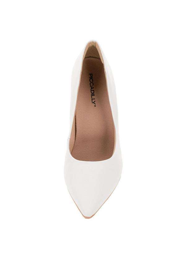 Piccadilly - Sapato Feminino Salto Grosso Piccadilly 749101 - Branco 5