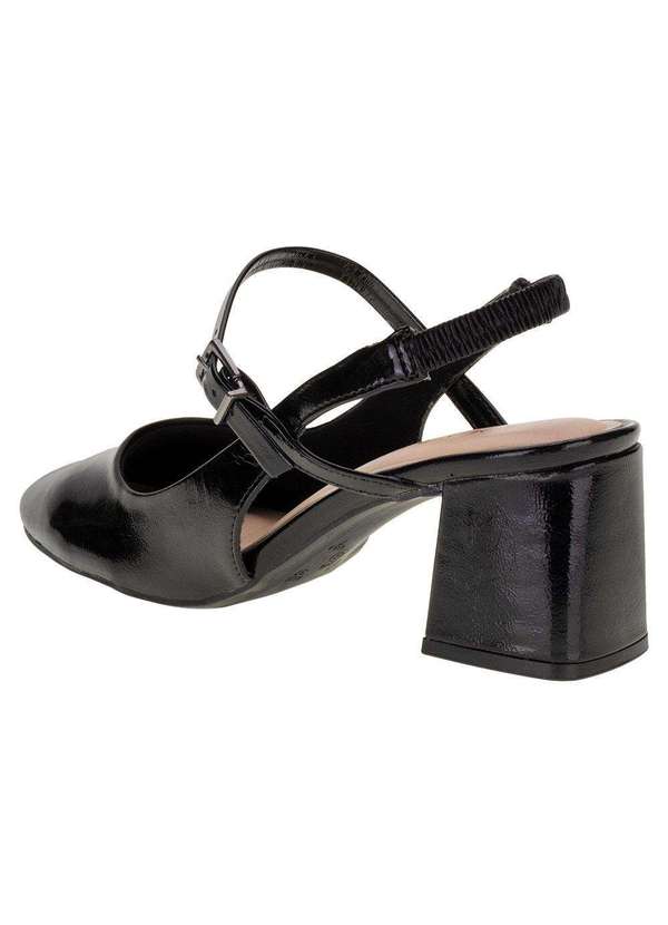 Ramarim - Sapato Feminino Salto Grosso Ramarim 2417131 - Verniz/Preto 3